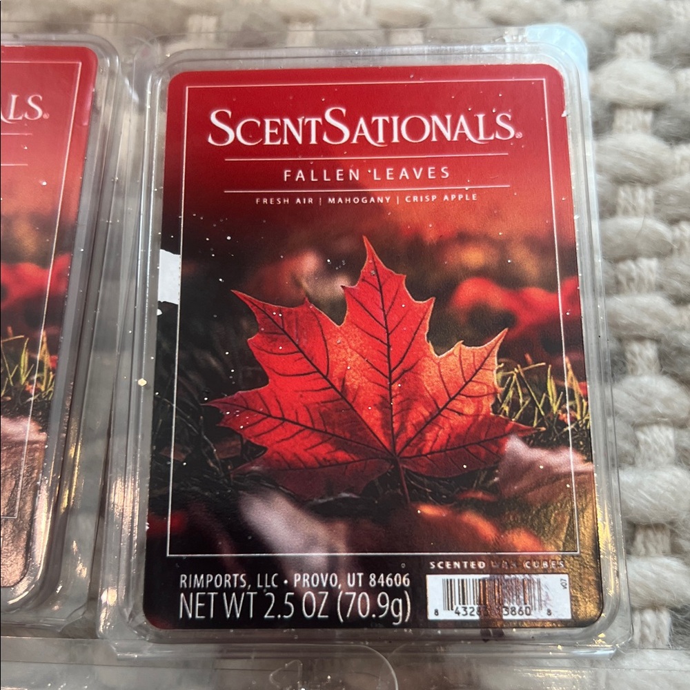 7 New fall wax cubes pumpkin cinnamon apples fallen leaves - Picture 6 of 8